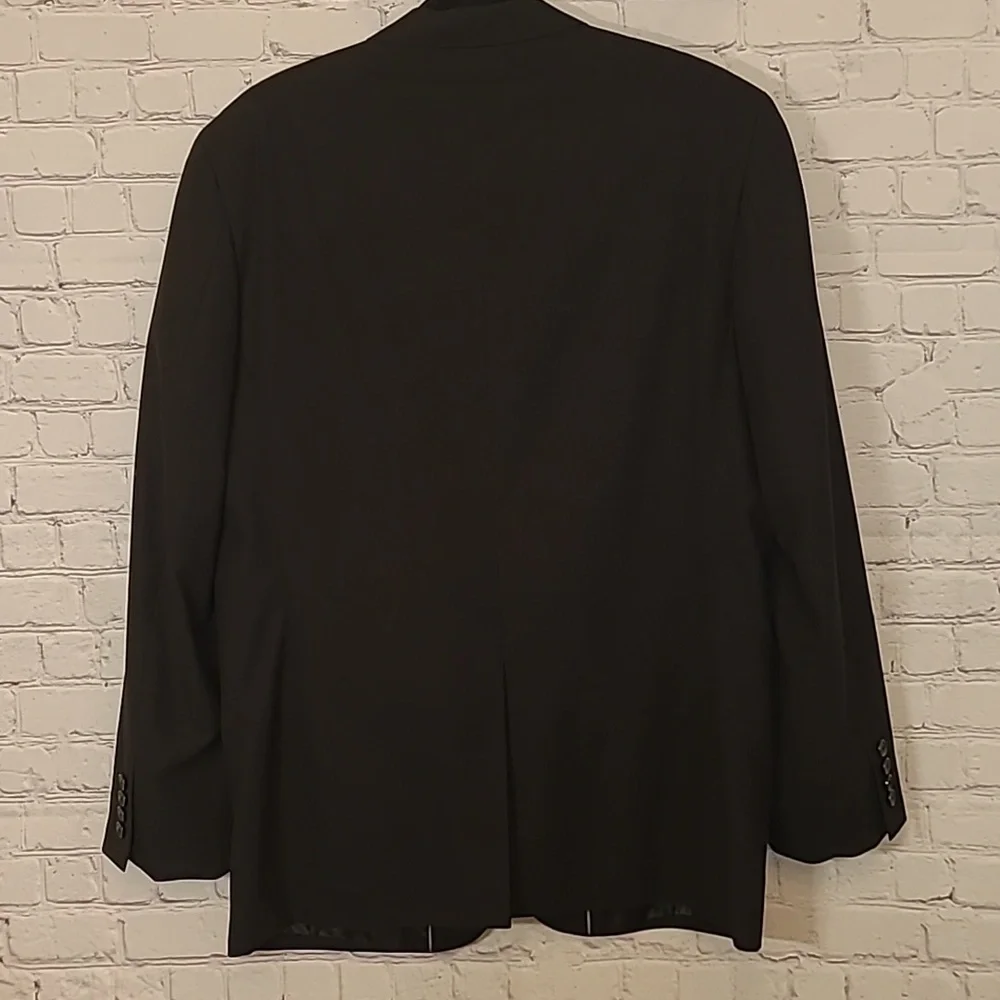Perry Ellis Black Size 42R Classic 2 Button Sport Coat Jacket Neutral Versatile